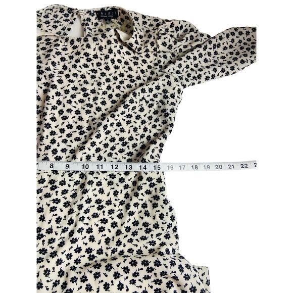 Francesca's Collections Black and White Floral Midi Dress - Picture 7 of 8